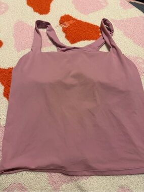 all in motion Mauve Square-Neck Tank Top